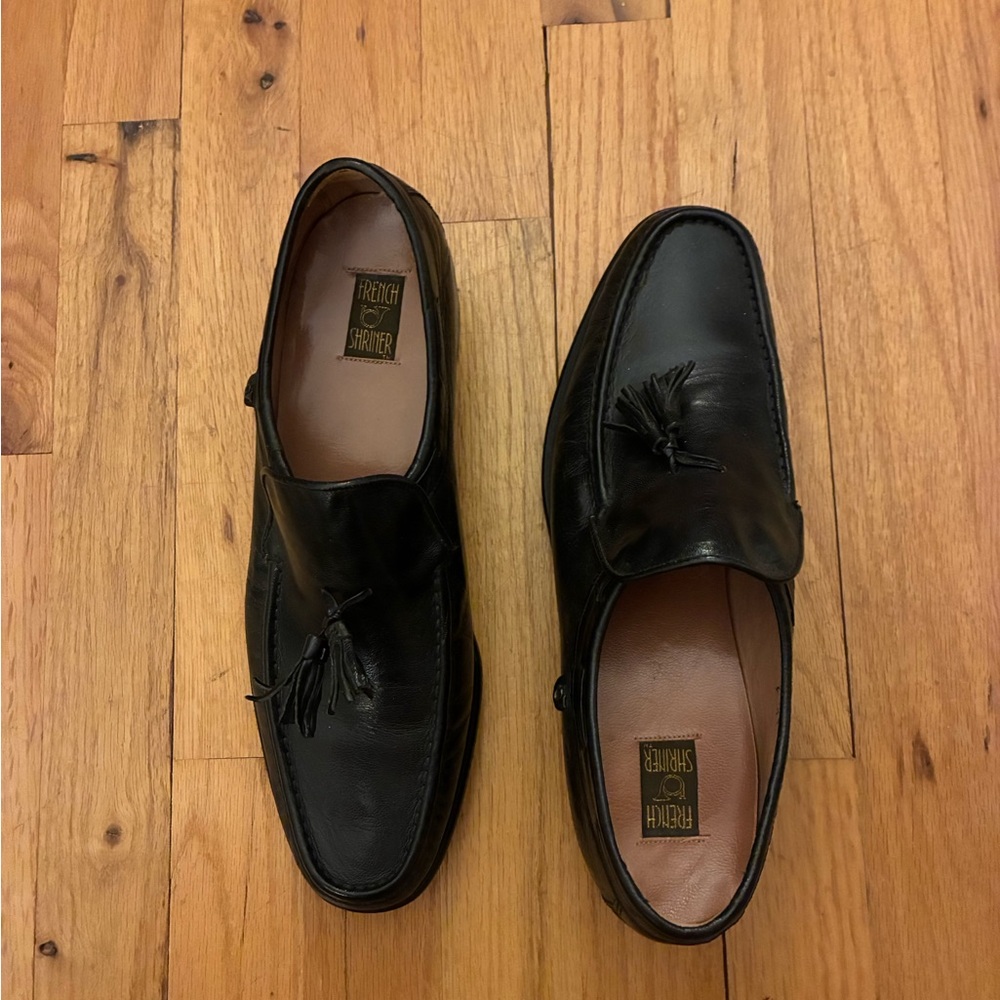 French Shrier men’s slip on loafers with tassels